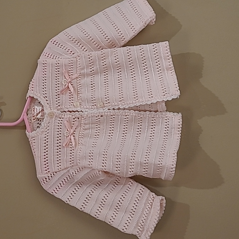 NWOT Eaton baby sweater pink  made in Spain